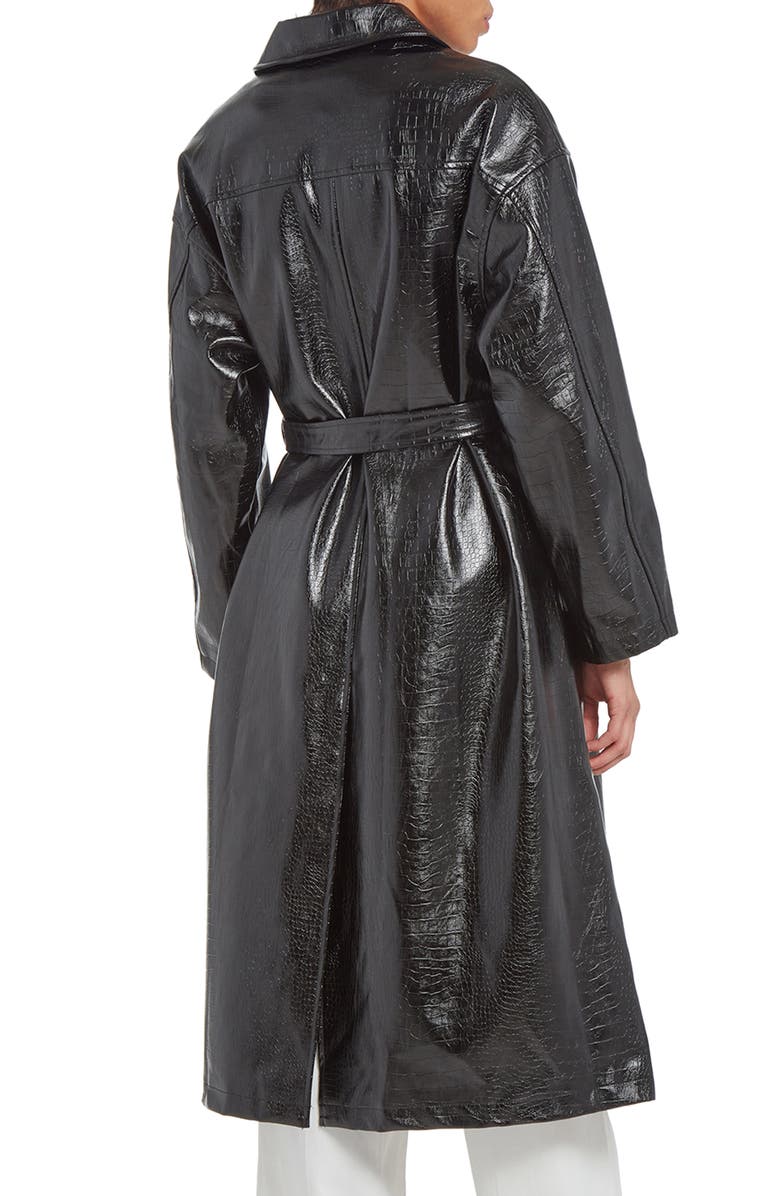 Apparis Nara Faux Leather Trench Coat, Alternate, color,