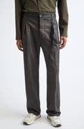 SONG FOR THE MUTE Loose Fit Pleated Flannel Pants