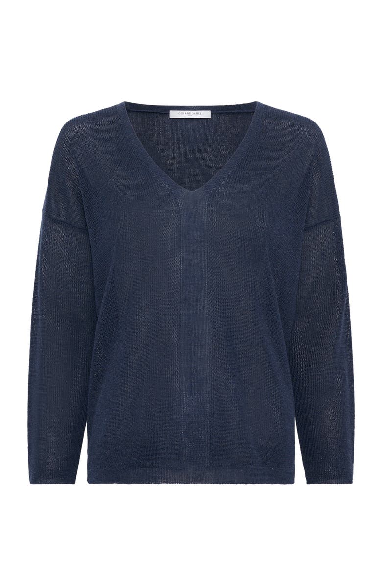 GERARD DAREL Layla V-Neck Sweater, Alternate, color, Navy Blue