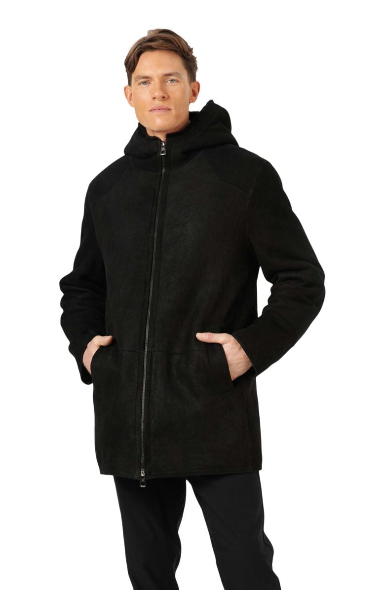 GORSKI Shearling Lamb Parka, Main, color, Black