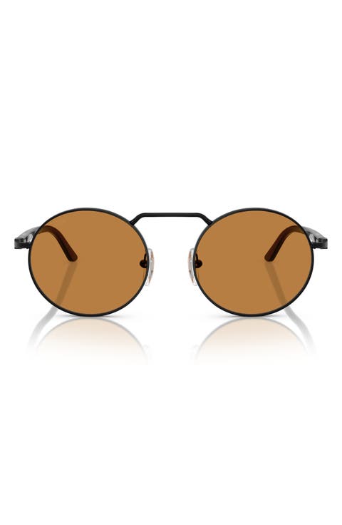 53mm Polarized Round Sunglasses