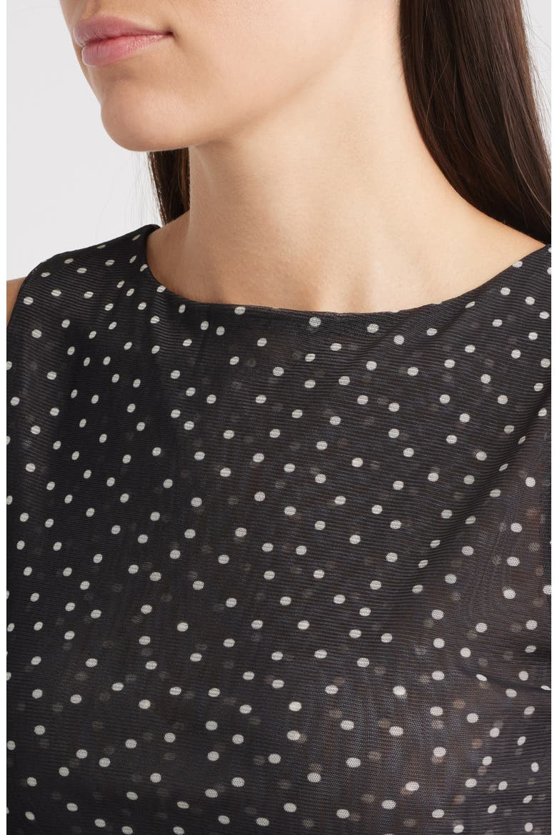 Sleeveless Double Layer Mesh Top, Alternate, color, TRUE BLACK
