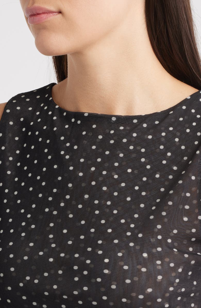 Madewell Sleeveless Double Layer Mesh Top, Alternate, color, True Black