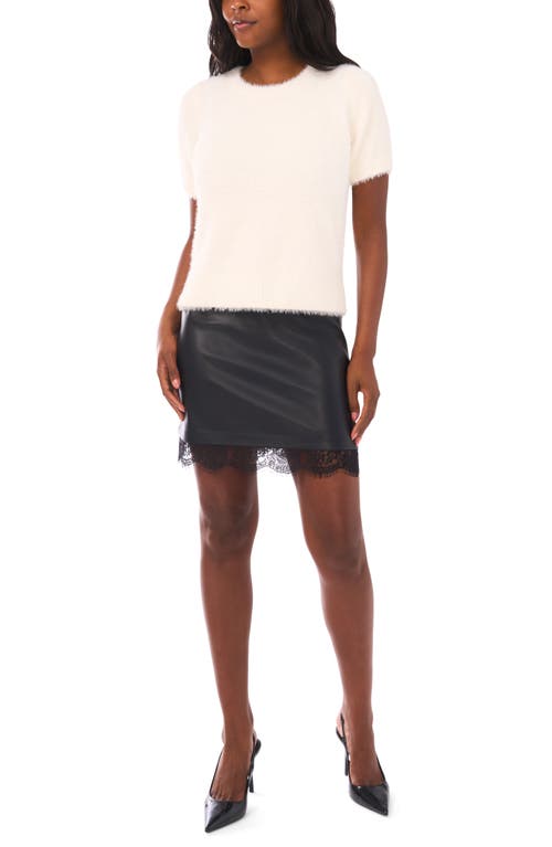 Vince Camuto Short Sleeve Sweater In Neutral