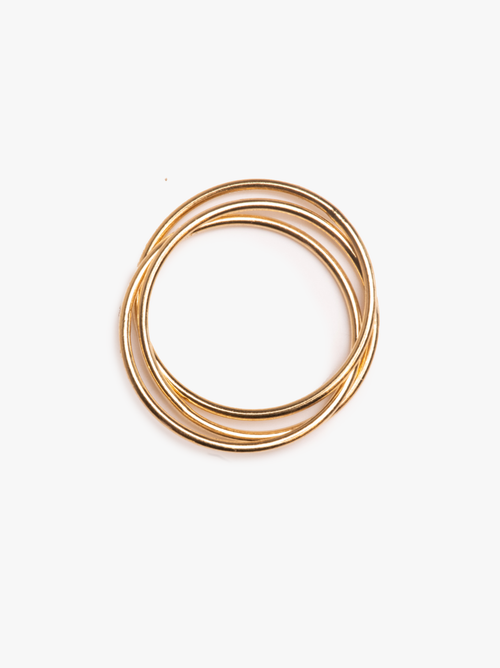 Able Interlocking Ring In Goldilled