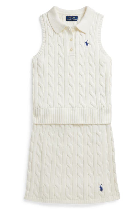 Kids' Cable Vest & Skirt Set (Big Kid)