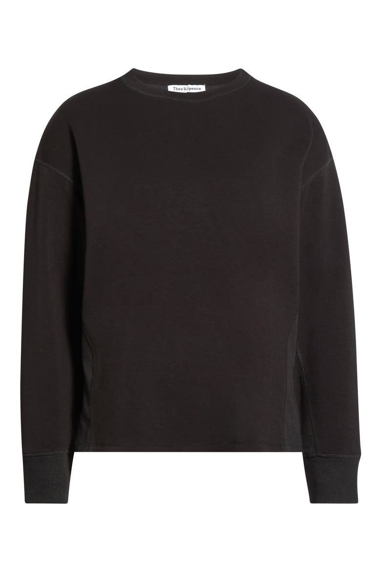 Crewneck Sweatshirt, Alternate, color, BLACK