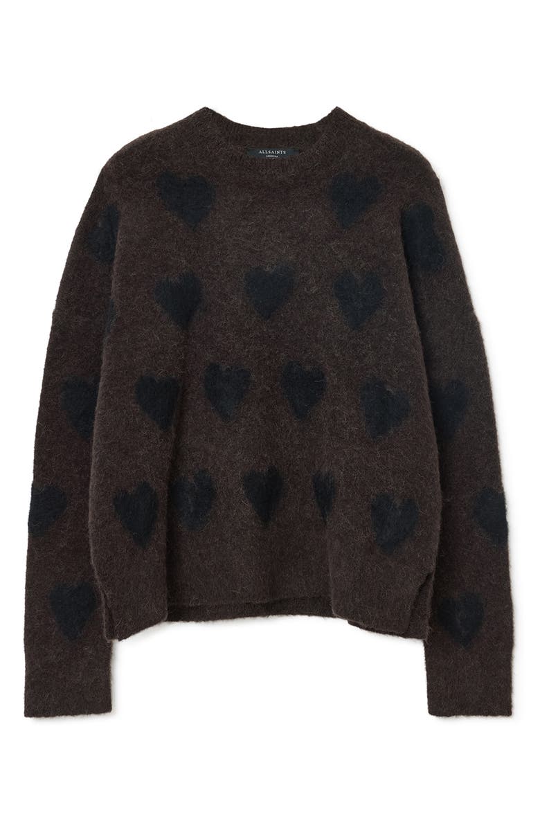 AllSaints Amora Jacquard Alpaca & Wool Blend Sweater, Alternate, color,