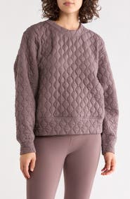 Z by Zella Retreat Quilted Crewneck Sweatshirt