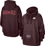 Jordan Brand Women's Jordan Brand  Burgundy Atlanta Hawks Courtside Statement Edition Oversize Pullover Hoodie