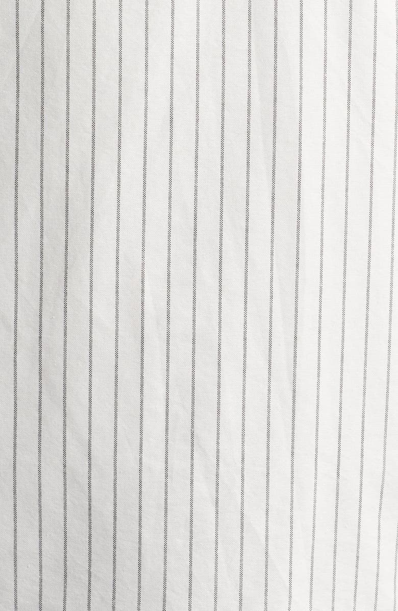 Schott NYC Stripe Quarter Zip Shirt, Alternate, color, White