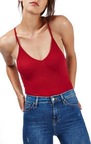 Topshop Crisscross Strap Bodysuit