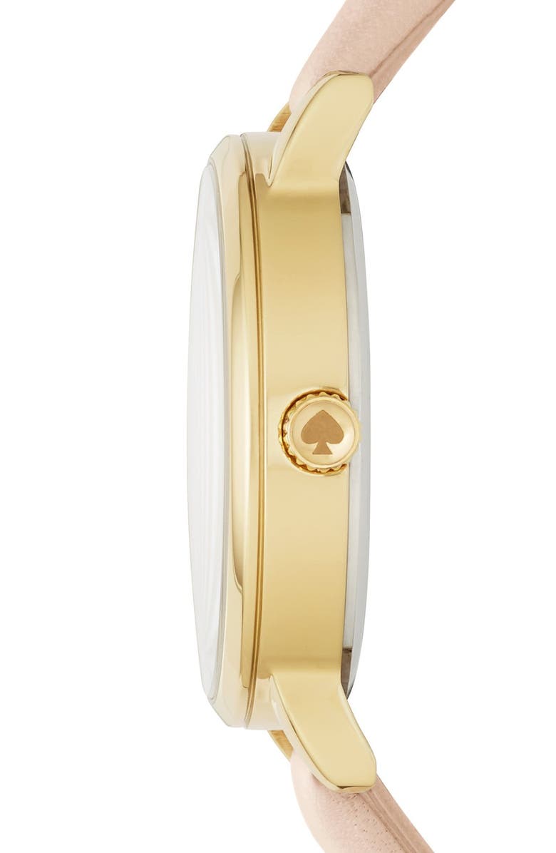Kate Spade New York 'metro grand' leather strap watch, 38mm, Alternate, color, 