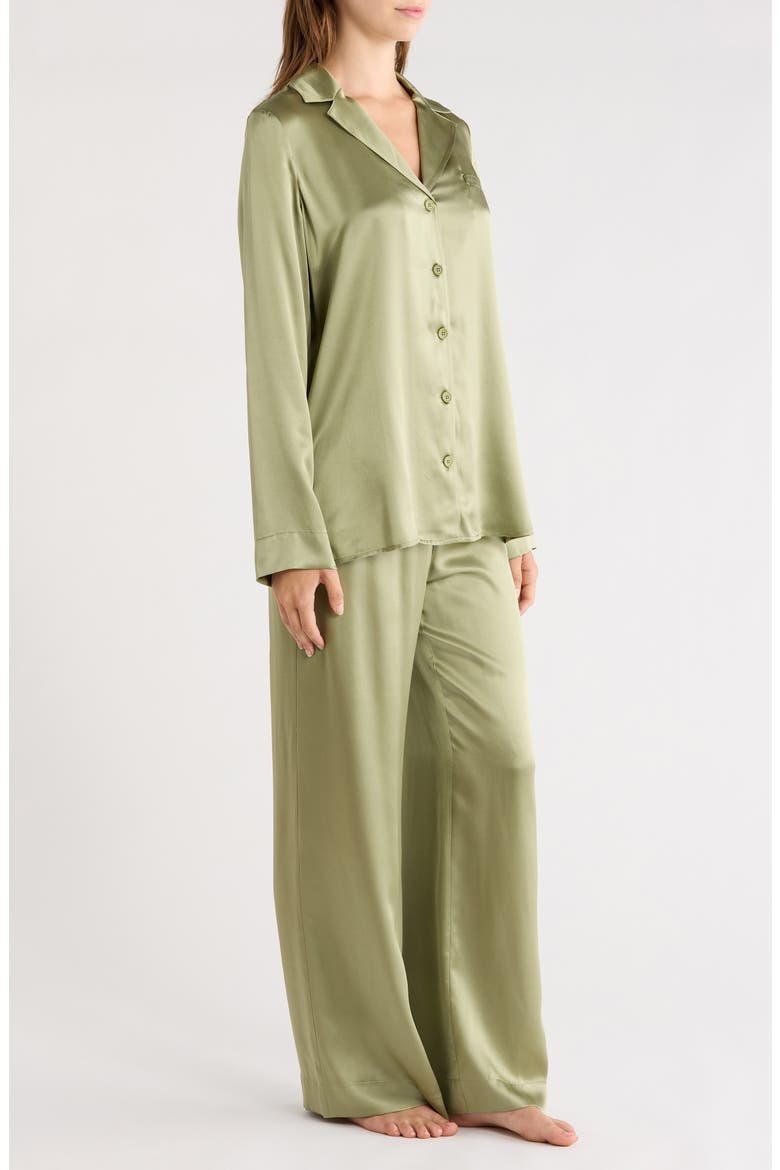 Ella Silk Pajamas, Alternate, color, ARTICHOKE
