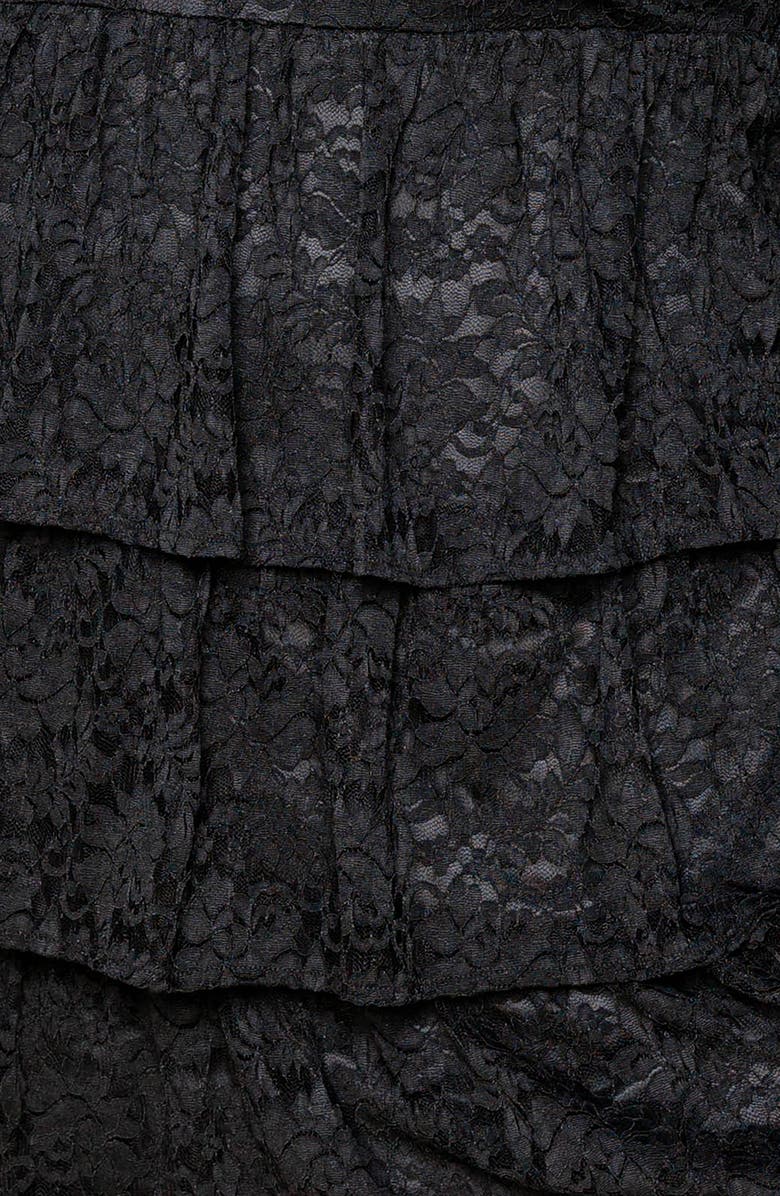 BUXOM COUTURE Tiered Long Sleeve Lace Minidress, Alternate, color, 