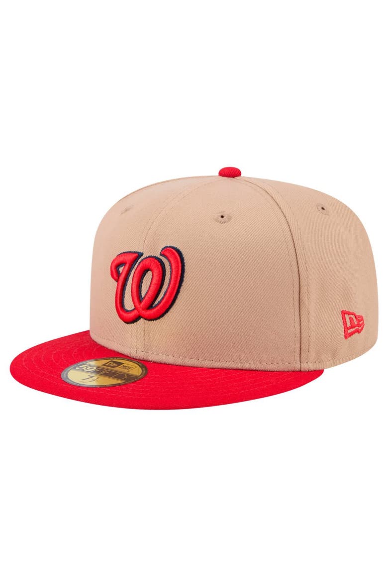 Men's New Era Khaki Washington Nationals 59FIFTY Fitted Hat, Alternate, color, Khaki