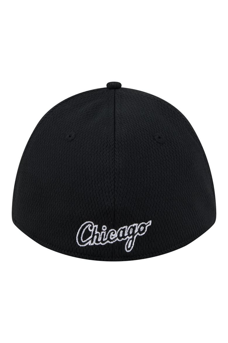 Men's New Era Black Chicago White Sox Dash 39THIRTY Flex Hat, Alternate, color, Black