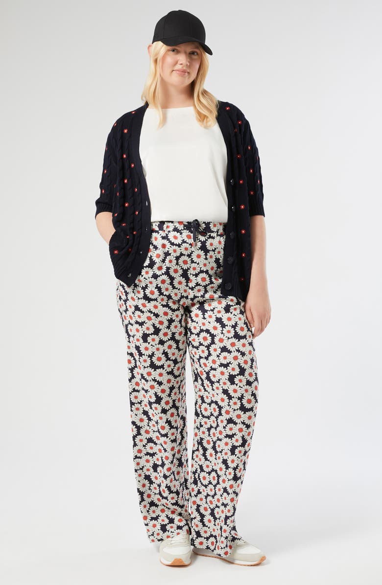 Marina Rinaldi Mrs. Lirica Mixed Media T-Shirt, Alternate, color, Ivory