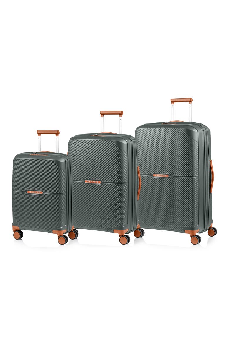 Aura 3-Piece Hardside Luggage Set, Main, color, GREEN