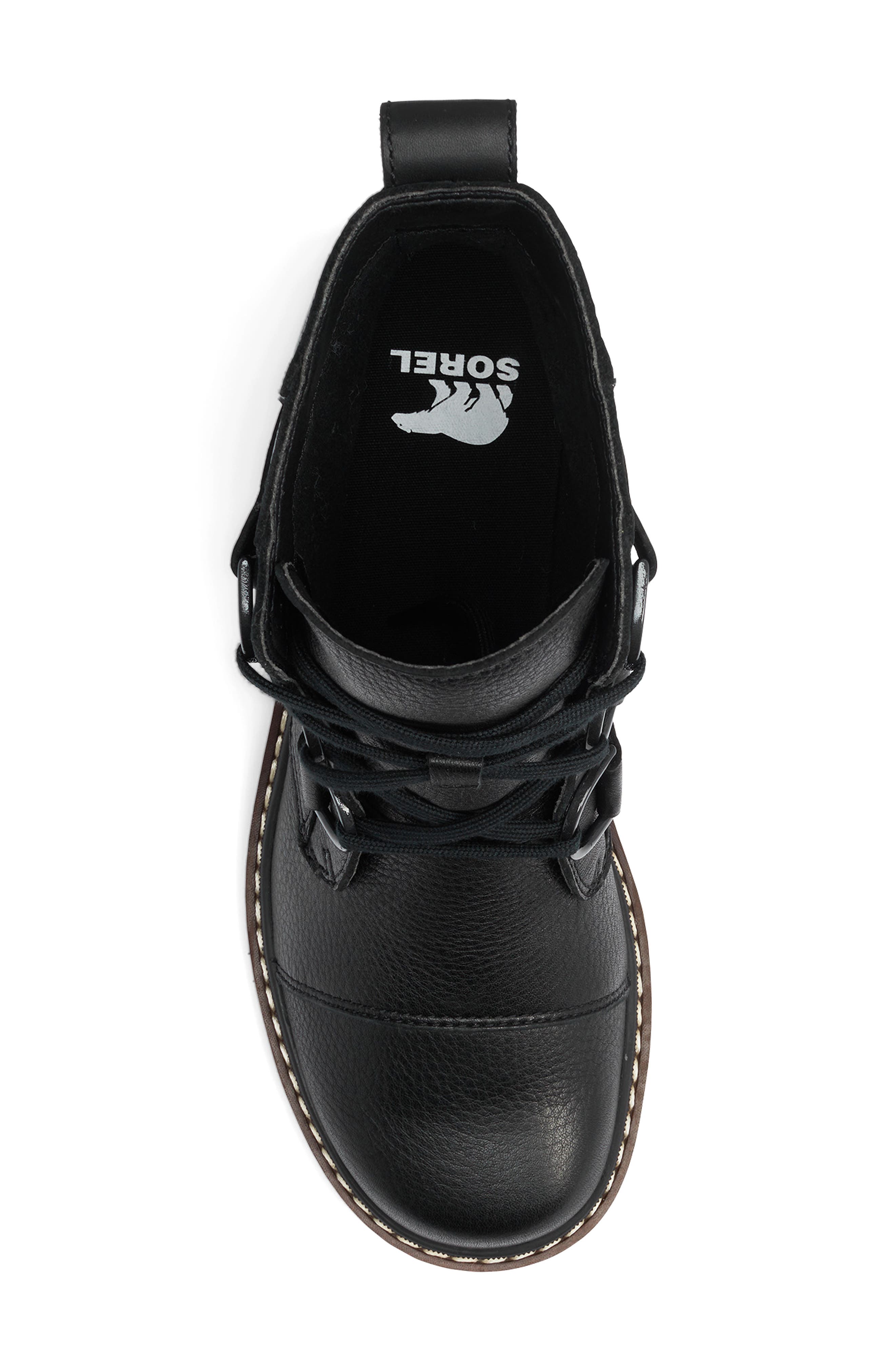 SOREL Joan Now Lace-Up Boot, Alternate, color, Black/ Black