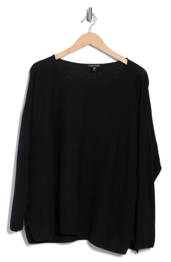 Eileen Fisher Boxy Organic Linen & Organic Cotton Sweater