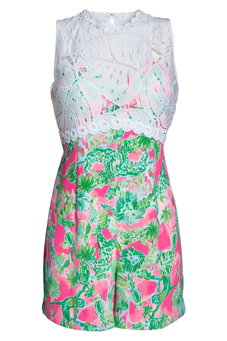 Sadie Romper, Alternate, color, RAZ BERRY CATTY SHACK