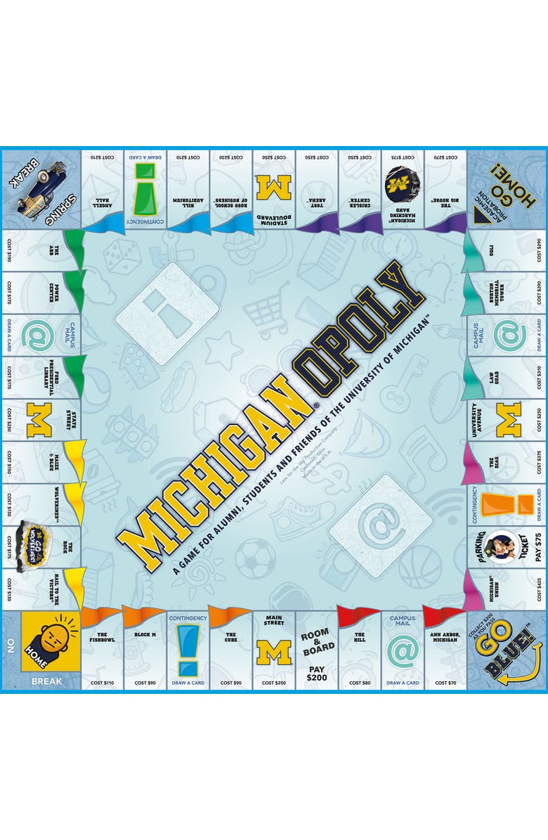 Late for the Sky Michigan Opoly U of Michigan Board Game, Alternate, color, Multicolored