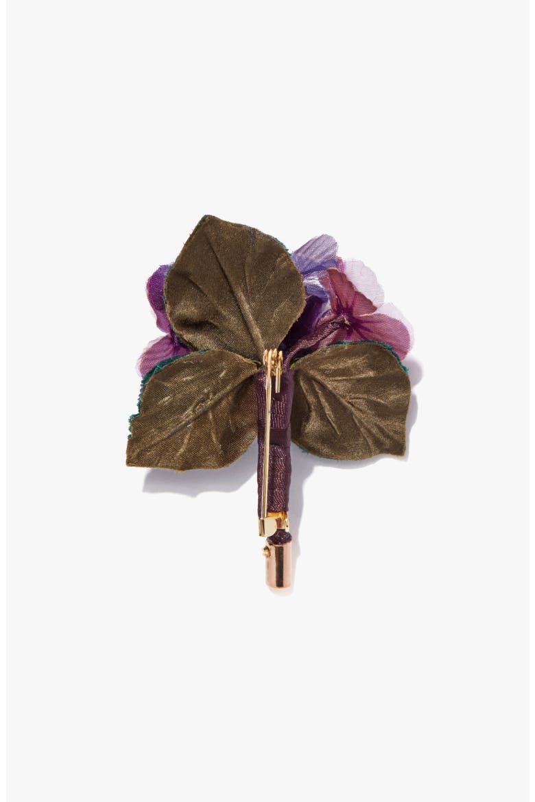 The Violet Cluster Floral Brooch, Alternate, color, Purple