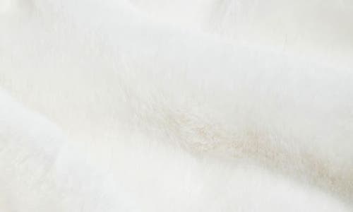 Apparis Brady Faux Fur Throw Blanket In Ivory