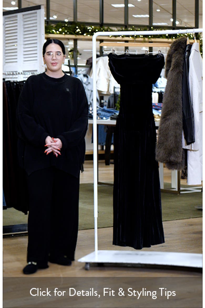 Field of Dreams Off the Shoulder Velvet Maxi Dress video