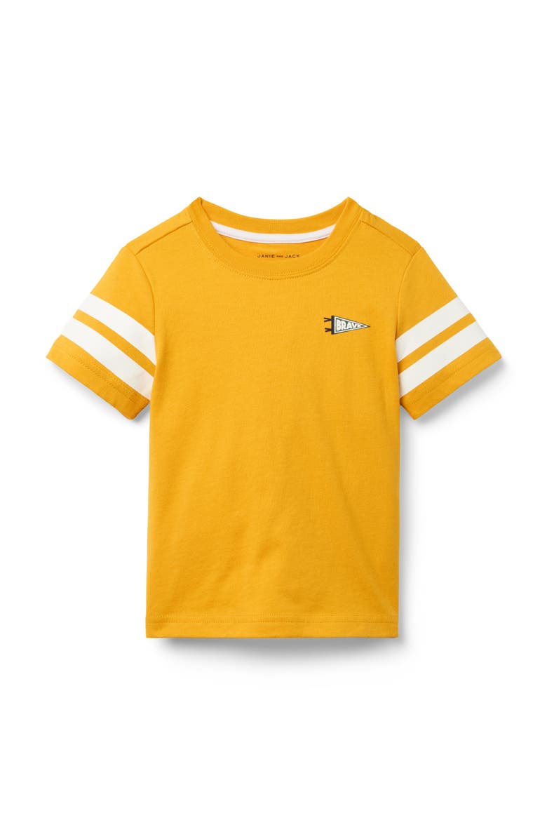 Janie and Jack Pennant Flag Tee, Main, color, Yellow