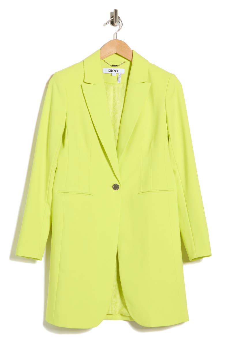 Peak Lapel Topper Blazer, Alternate, color, LIMEADE