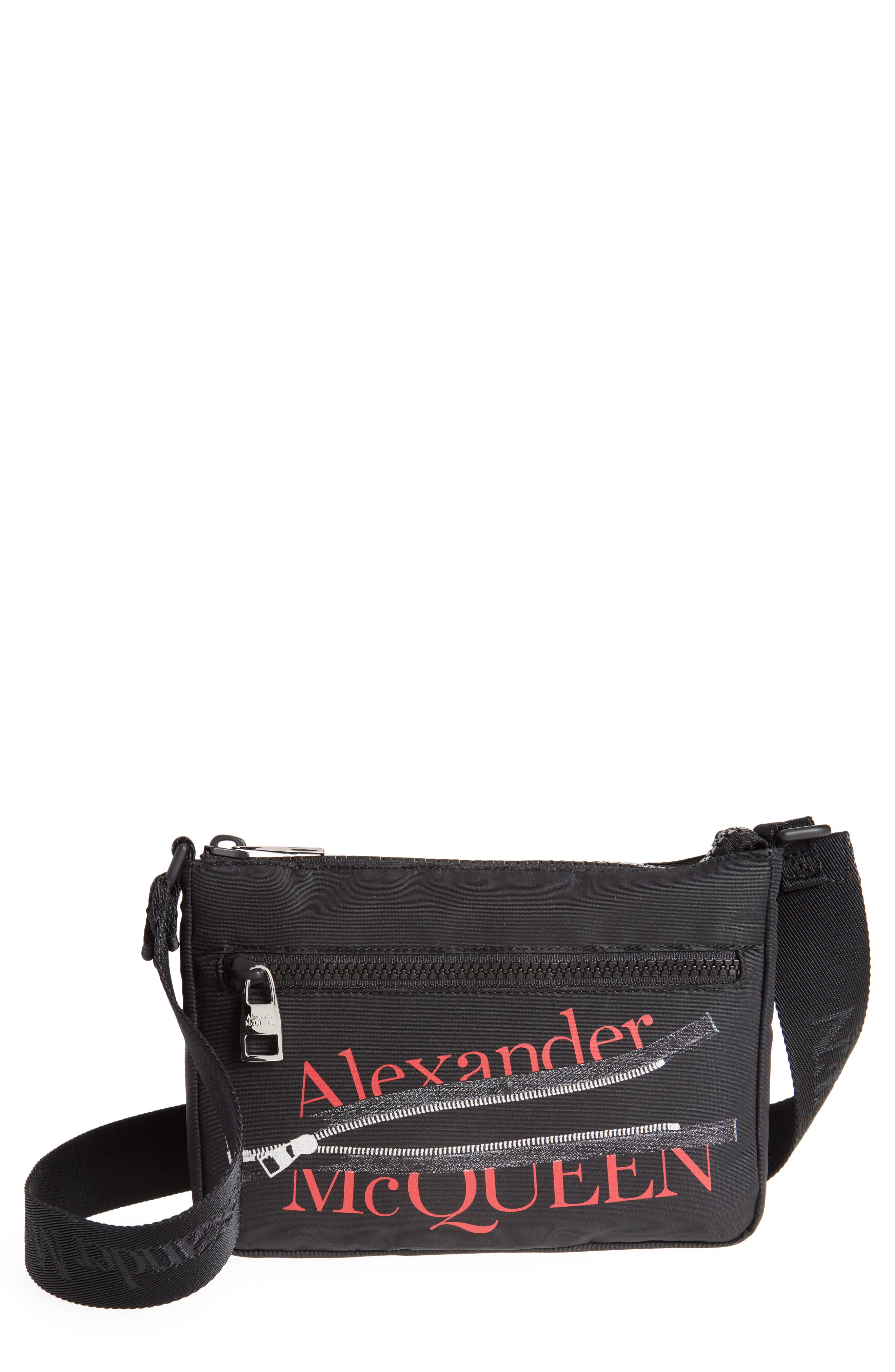 McQueen Alexander McQueen Zipper Logo Camera Bag, Main, color, 