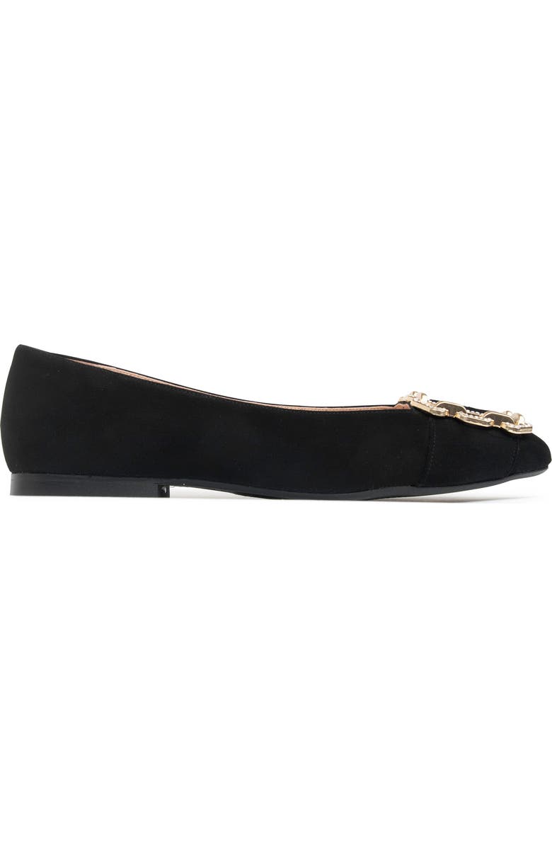 patricia green Celine Chain Link Flat, Alternate, color, Black Suede