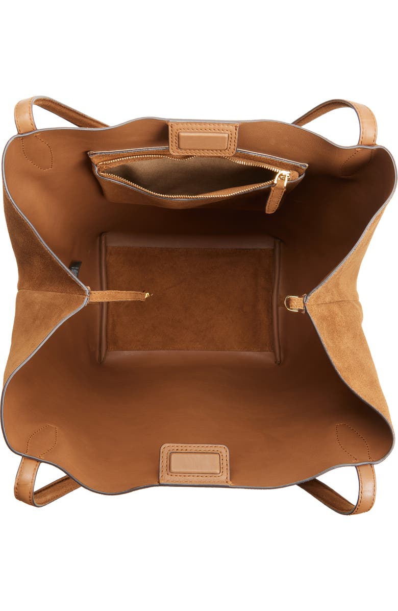 Madewell Oversize Suede Shopper, Alternate, color, Dried Acorn