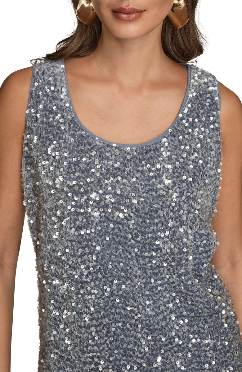 Donna Karan New York Sequin Velvet Tank, Alternate, color, Tempest