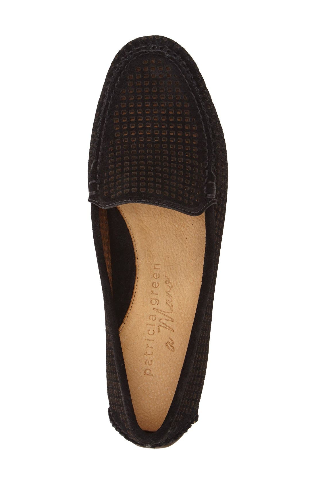 'Barrie' Flat, Alternate, color, BLACK SUEDE