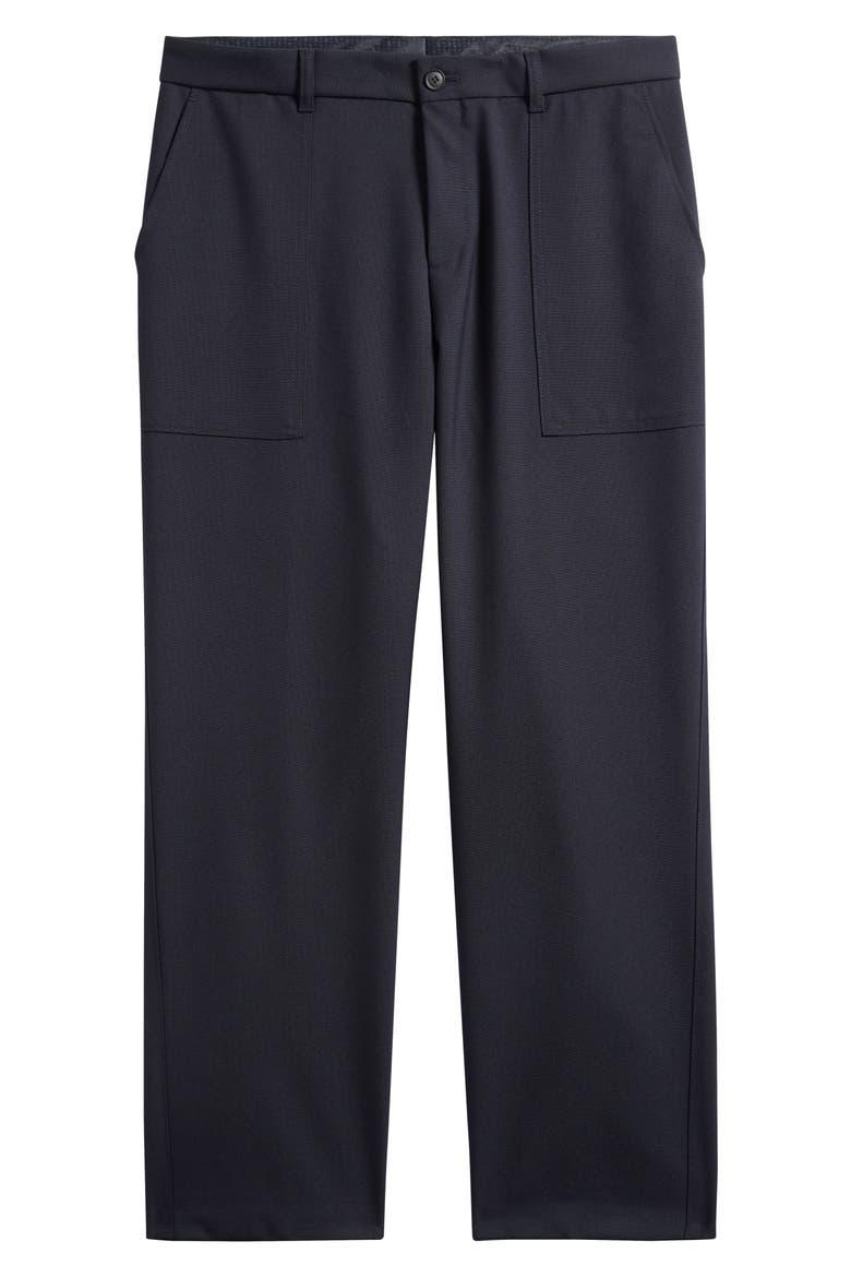 Pitt Patch Virgin Wool Straight Leg Pants, Alternate, color, DARK BLUE