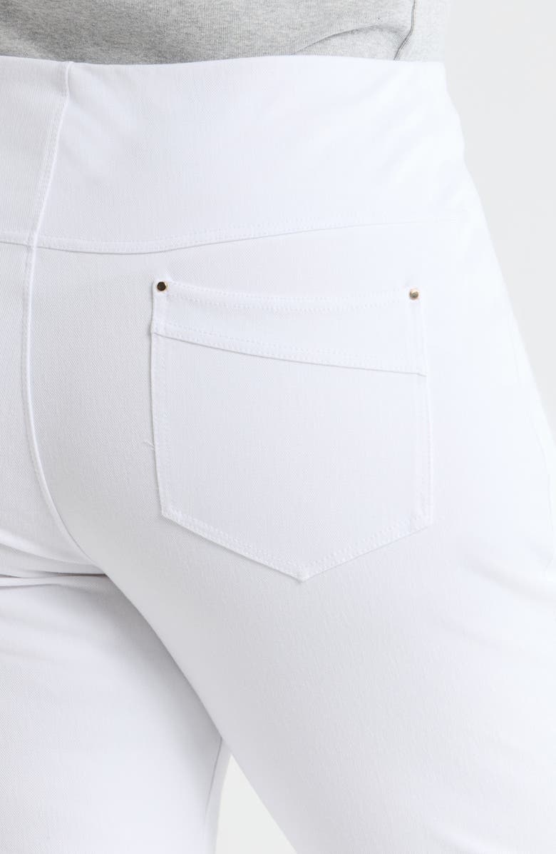 Lysse Dara High Waist Seamed Fringe Hem Crop Jeans, Alternate, color, White