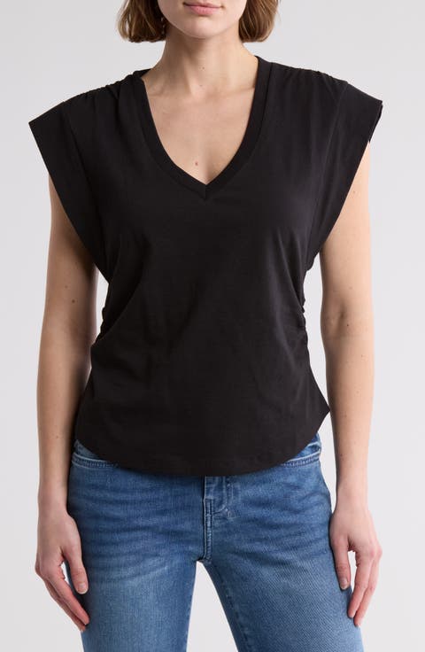 Tシャツ・カットソー 7 FOR ALL MANKIND Women Tops 7U018U03 DARK BLUE 7 For All Mankind Women's The Denim Shirt, Ella at Amazon