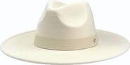 MARCUS ADLER Vegan Leather Trim Felt Fedora