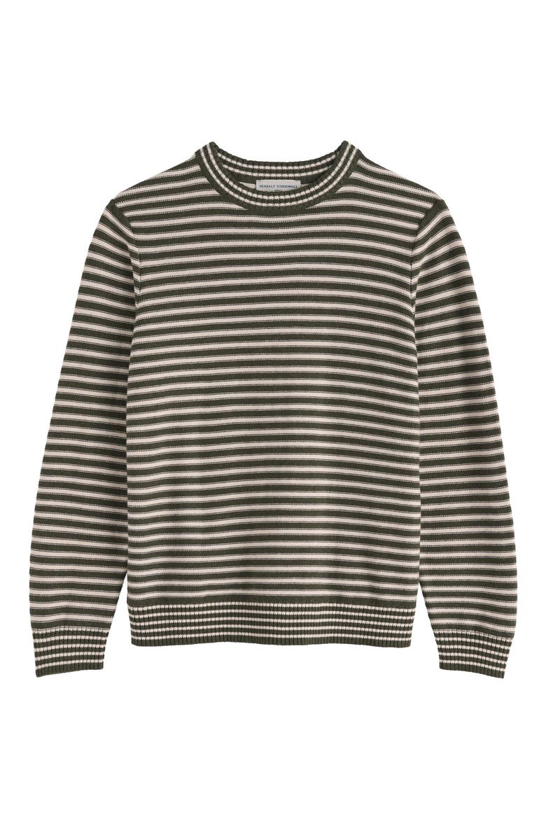 Trenale Stripe Organic Cotton Sweater, Alternate, color, MESKLENN WOODLAND