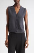 Vince Shrunken Button Wool & Cashmere Blend Vest