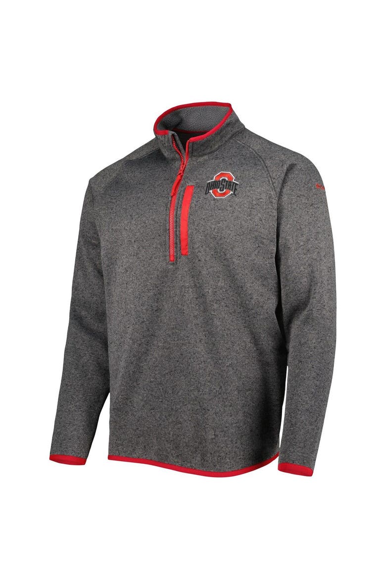 Men's Columbia Gray Ohio State Buckeyes Canyon Point Omni-Shield Raglan Half-Zip Pullover Top, Alternate, color, Gray