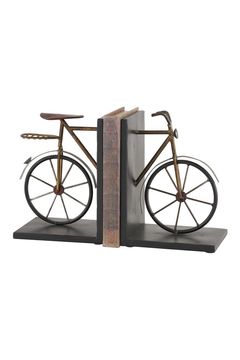 Set of 2 Bike Bookends, Main, color, METAL