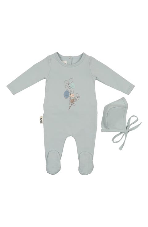 Stitched Art Footie & Hat Set (Baby)