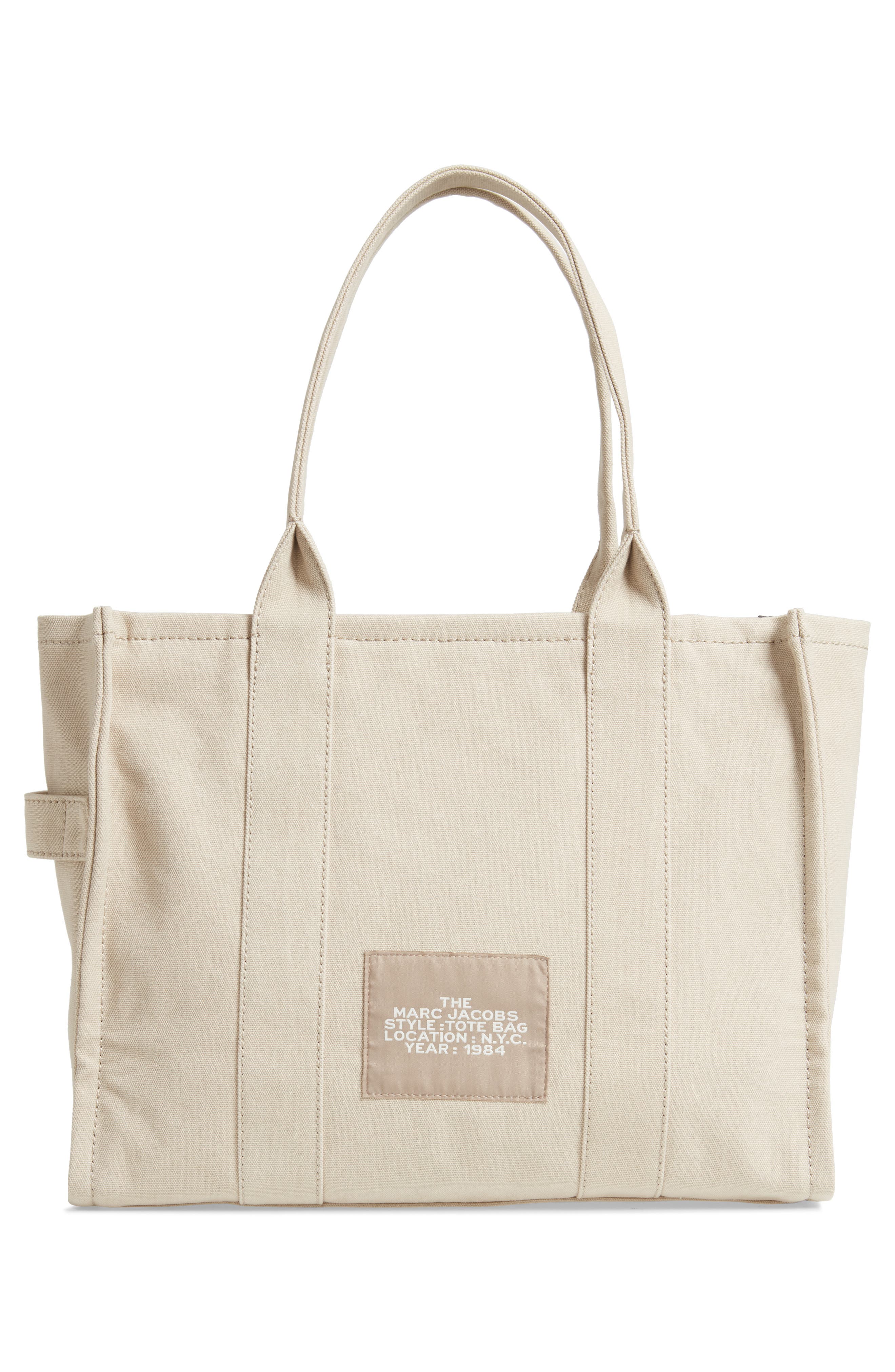 The Canvas Large Tote Bag, Alternate, color, BEIGE