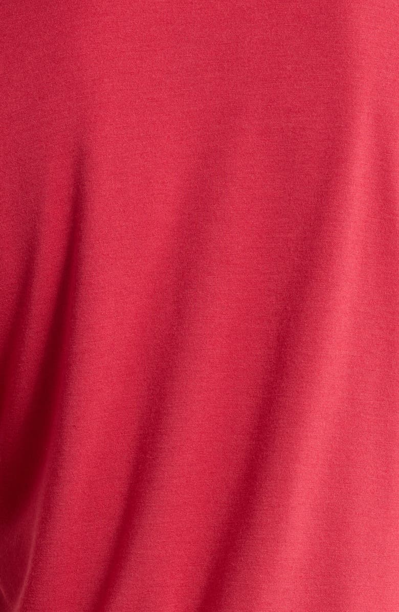 Natori Embroidered Jersey Pajamas, Alternate, color, Cherry Red