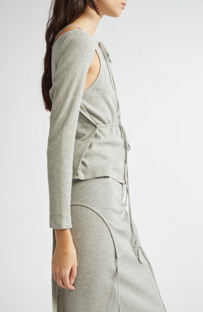 Eckhaus Latta Cotton Rib Flip Top, Alternate, color, 