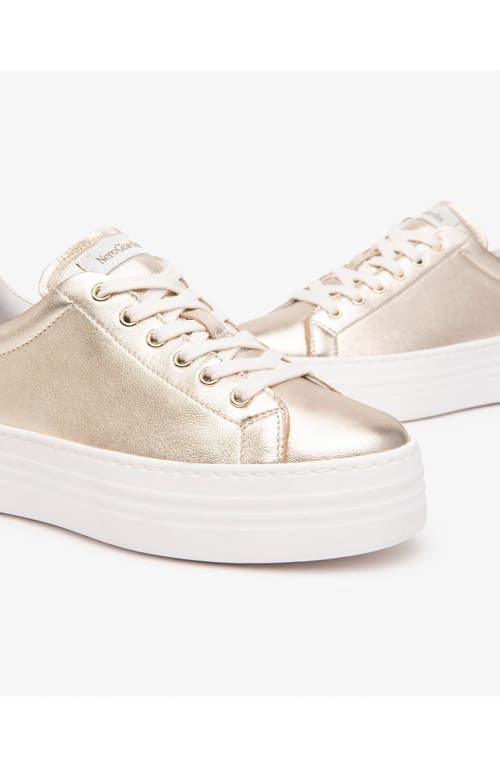 Nerogiardini Bow Platform Skate Sneaker In Gold